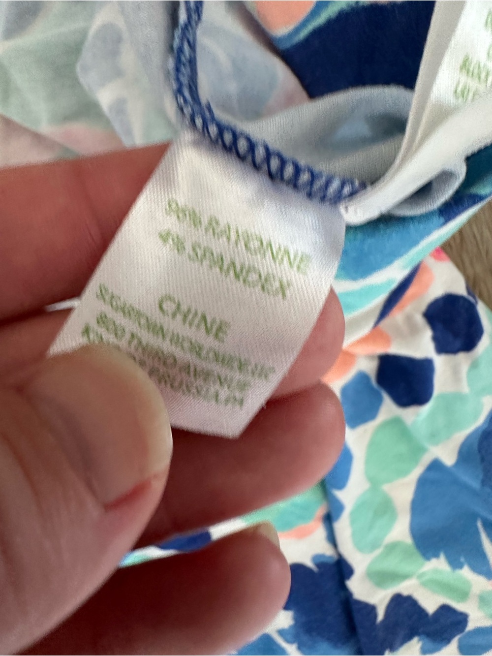 Lilly Pulitzer Wide Leg Pants in Navy, Turquoise & Coral Swirl Print - Picture 4 of 5